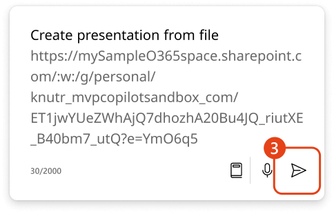 Paste link to could generate presentation