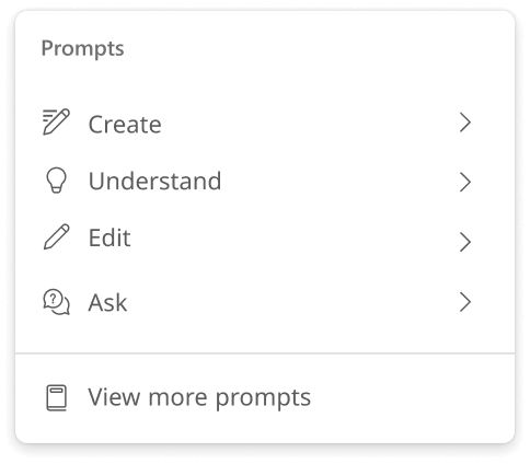 Suggested prompts
