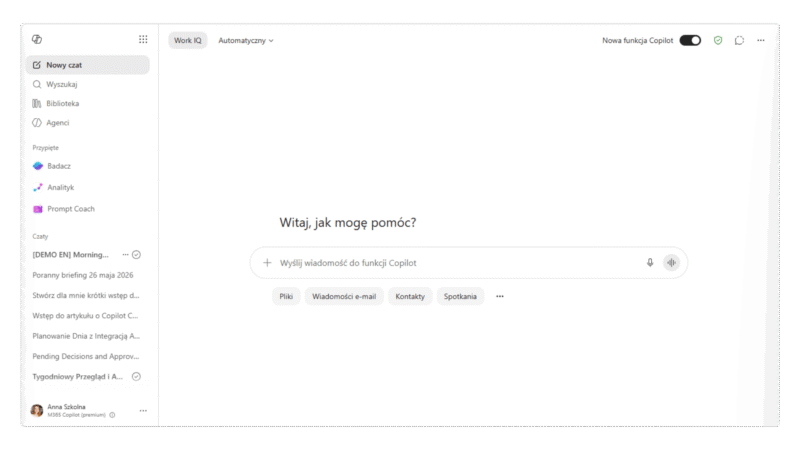 Nowy wygląd Copilot